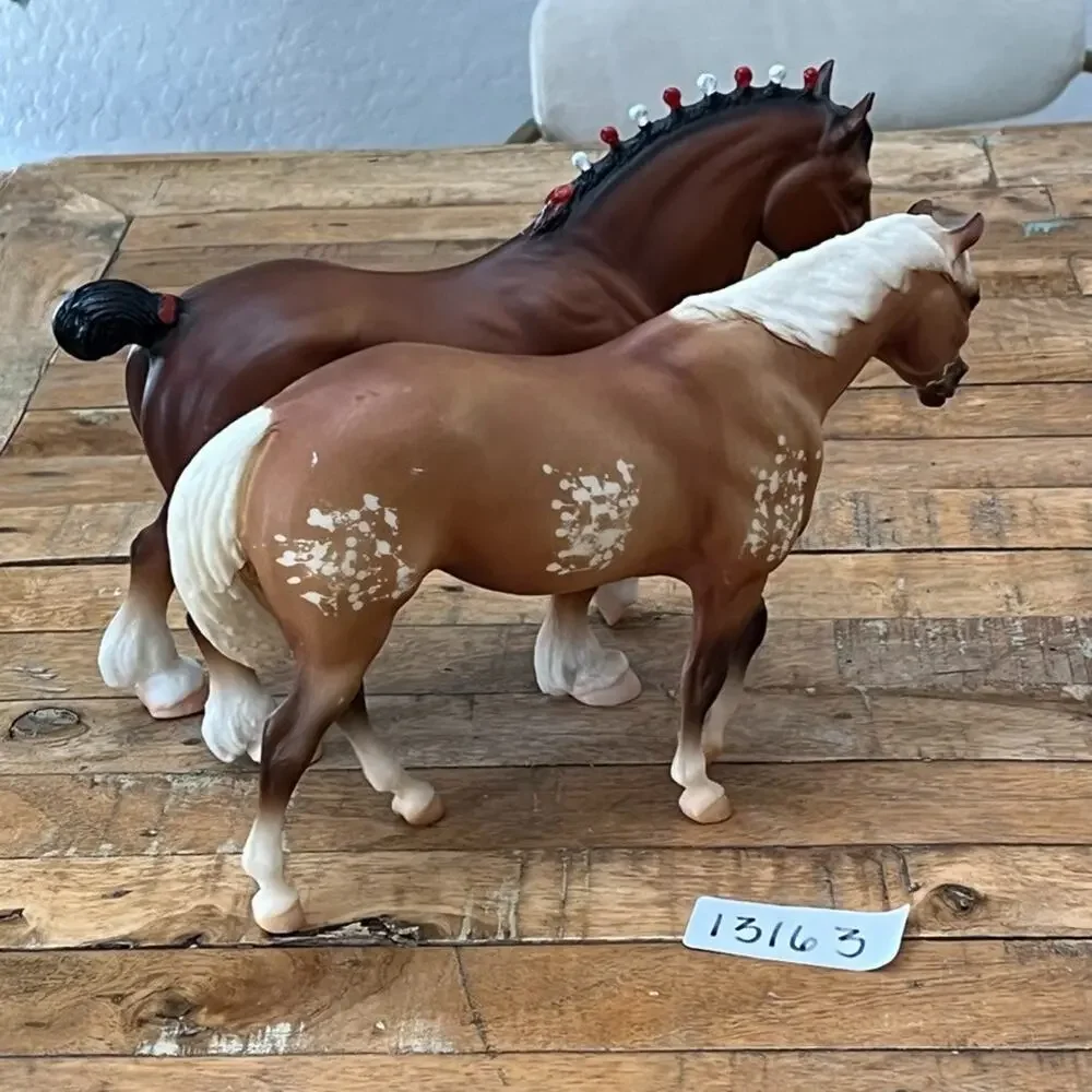 Breyer Clydesdale Stallion Red & White Bobs & Full Speed Appalossa Vintage U.S.A